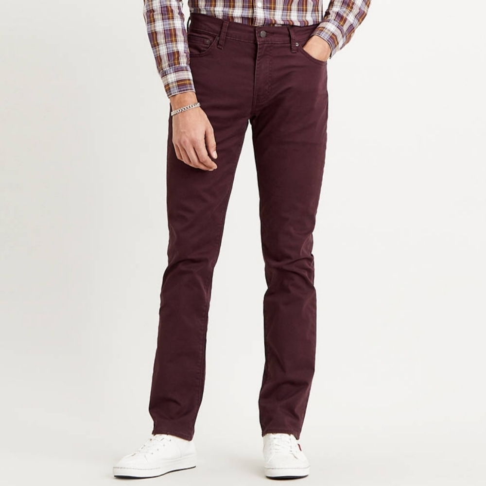 Levi's 511 Men's Burgundy Slim Fit Pants 32×32